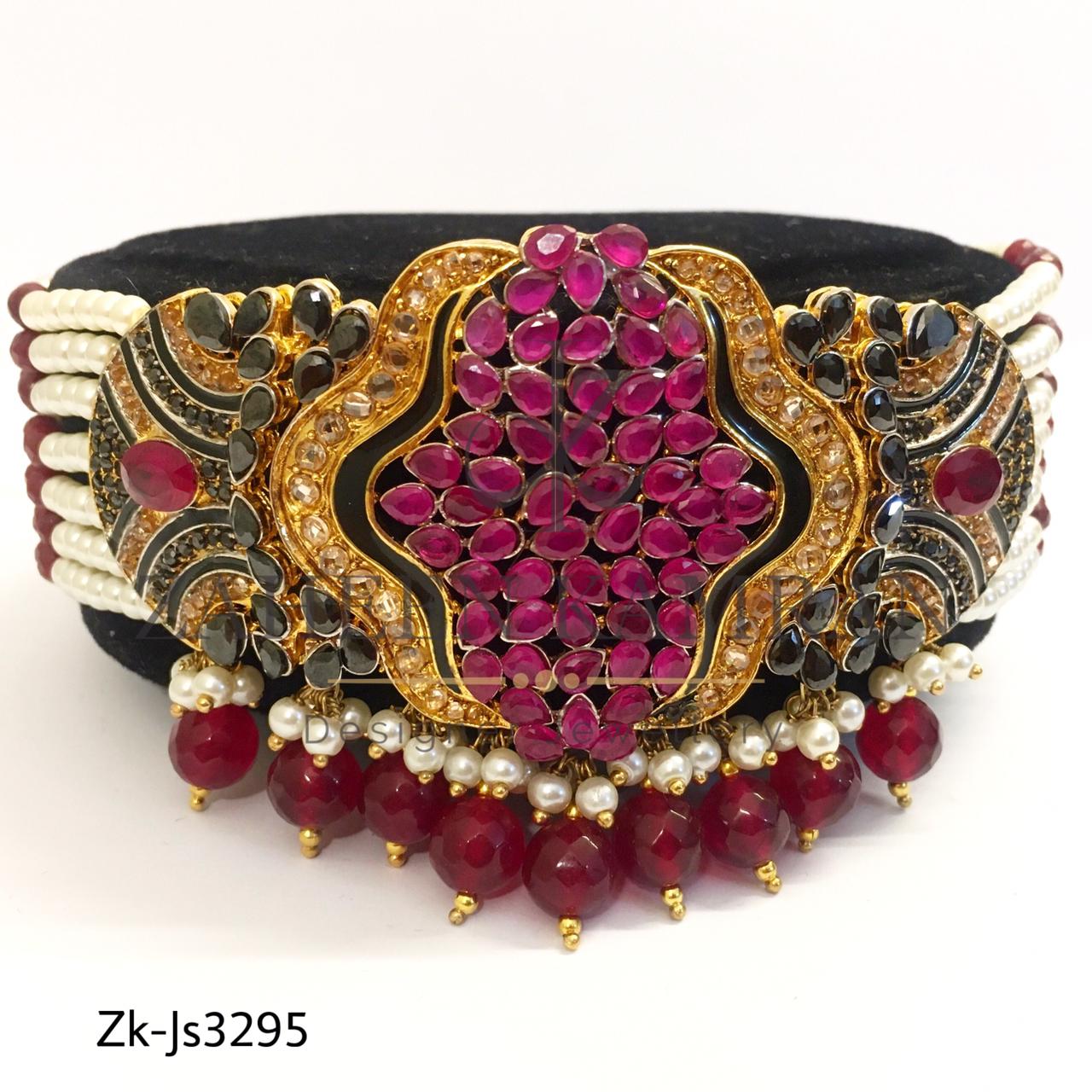 Agate Ruby Choker Set