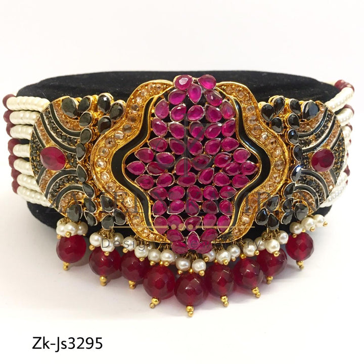 Agate Ruby Choker Set