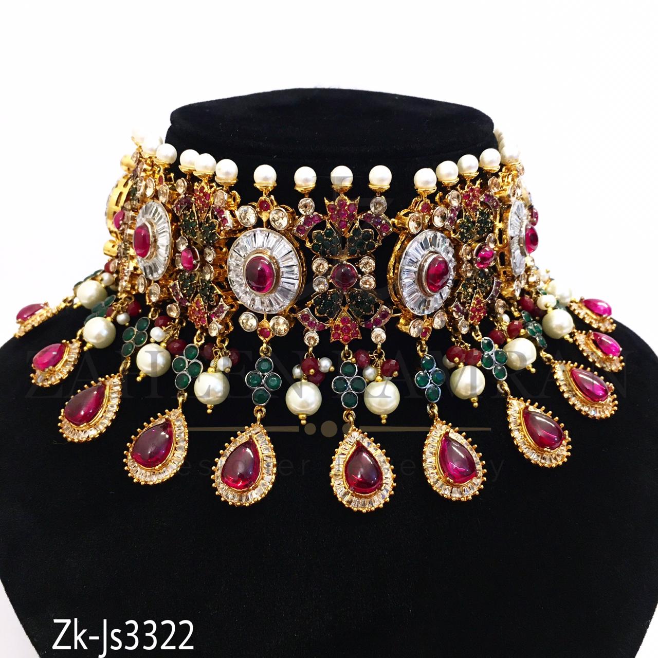 Emerald Ruby Choker Set