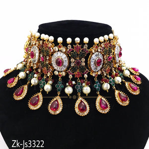 Emerald Ruby Choker Set