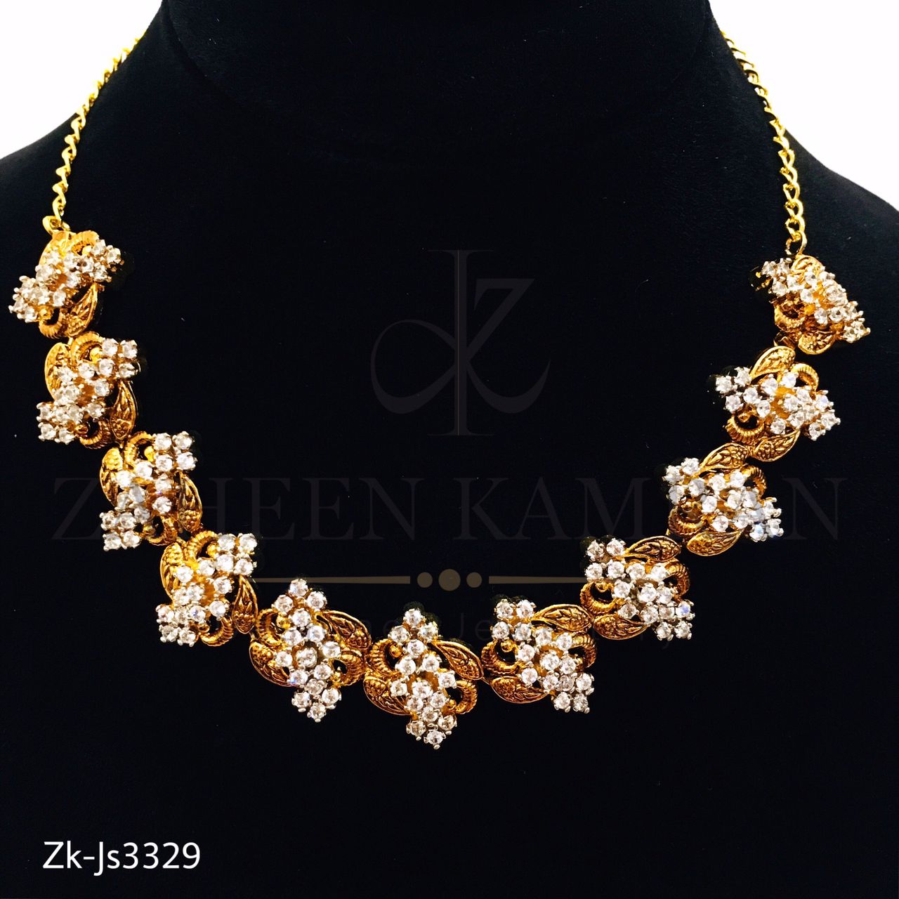 Zirconian Gold Choker Set