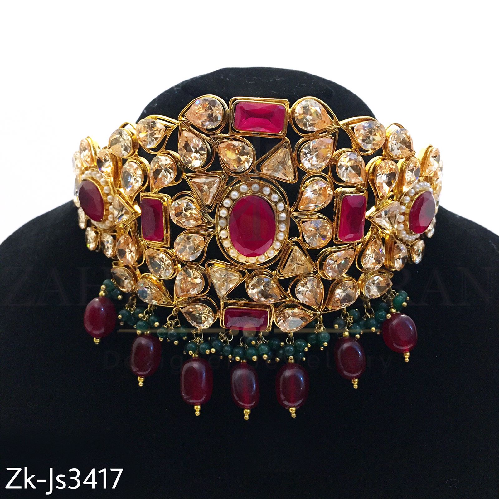 Champagne Ruby Choker Set