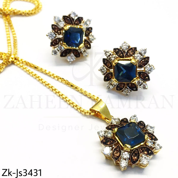 Sapphire Pendant Set