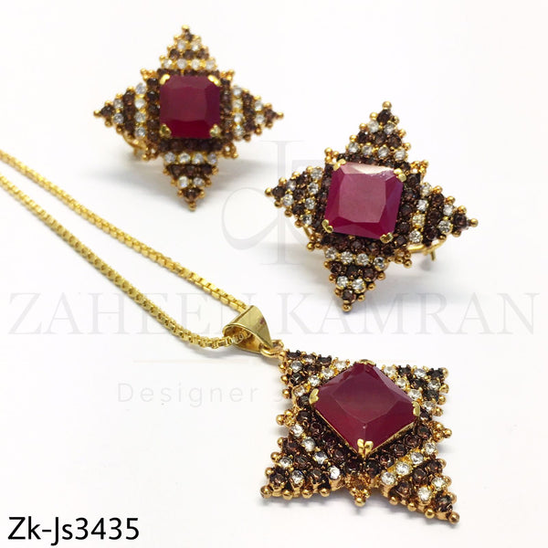 Red Pendant Set