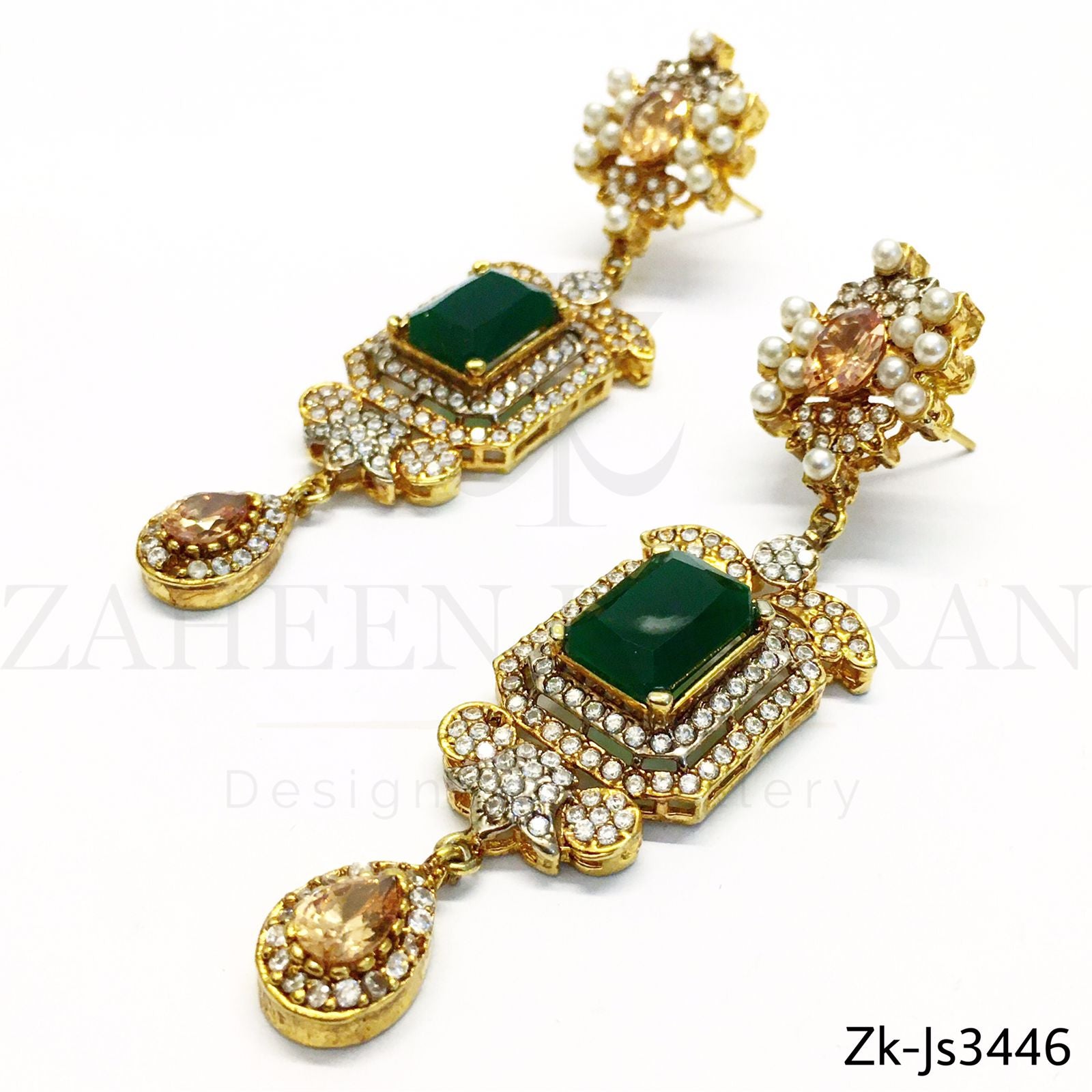 Emerald zirconian choker ser