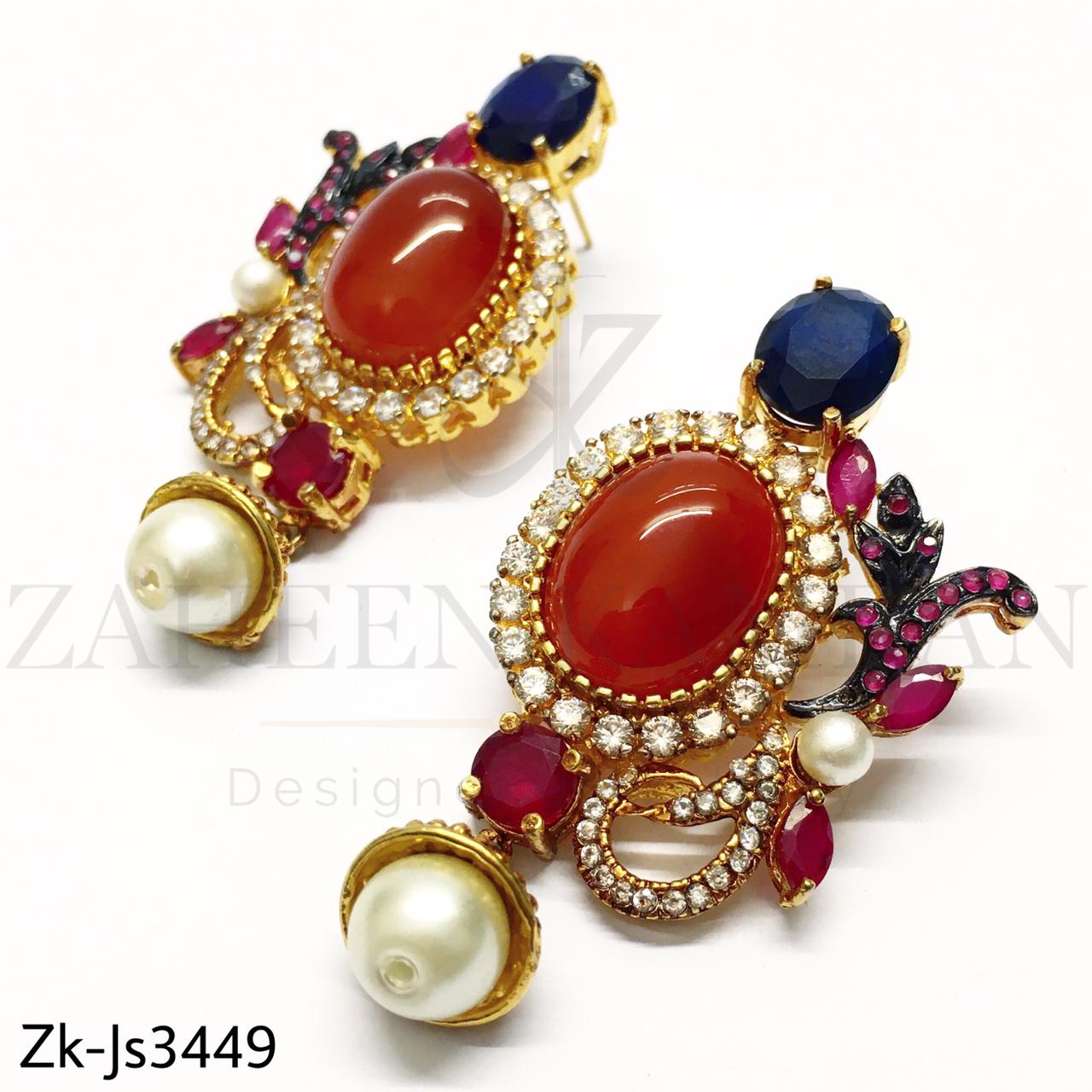 Aqeeq Pendant Mala Set