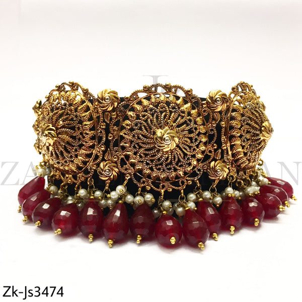 Ruby Gold Choker Set