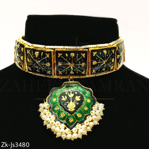 Meena Kari Choker Set