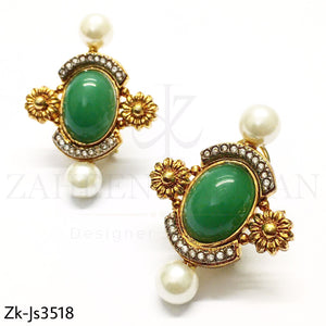 Emerald Pearls Choker set