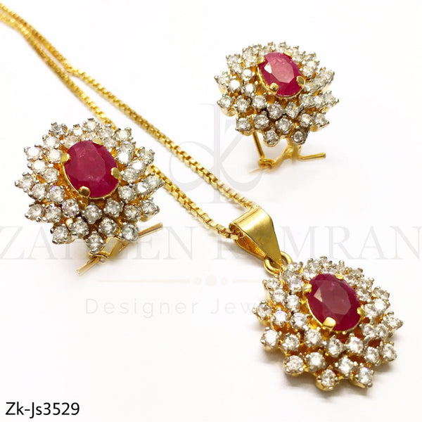 Ruby Zirconian Set