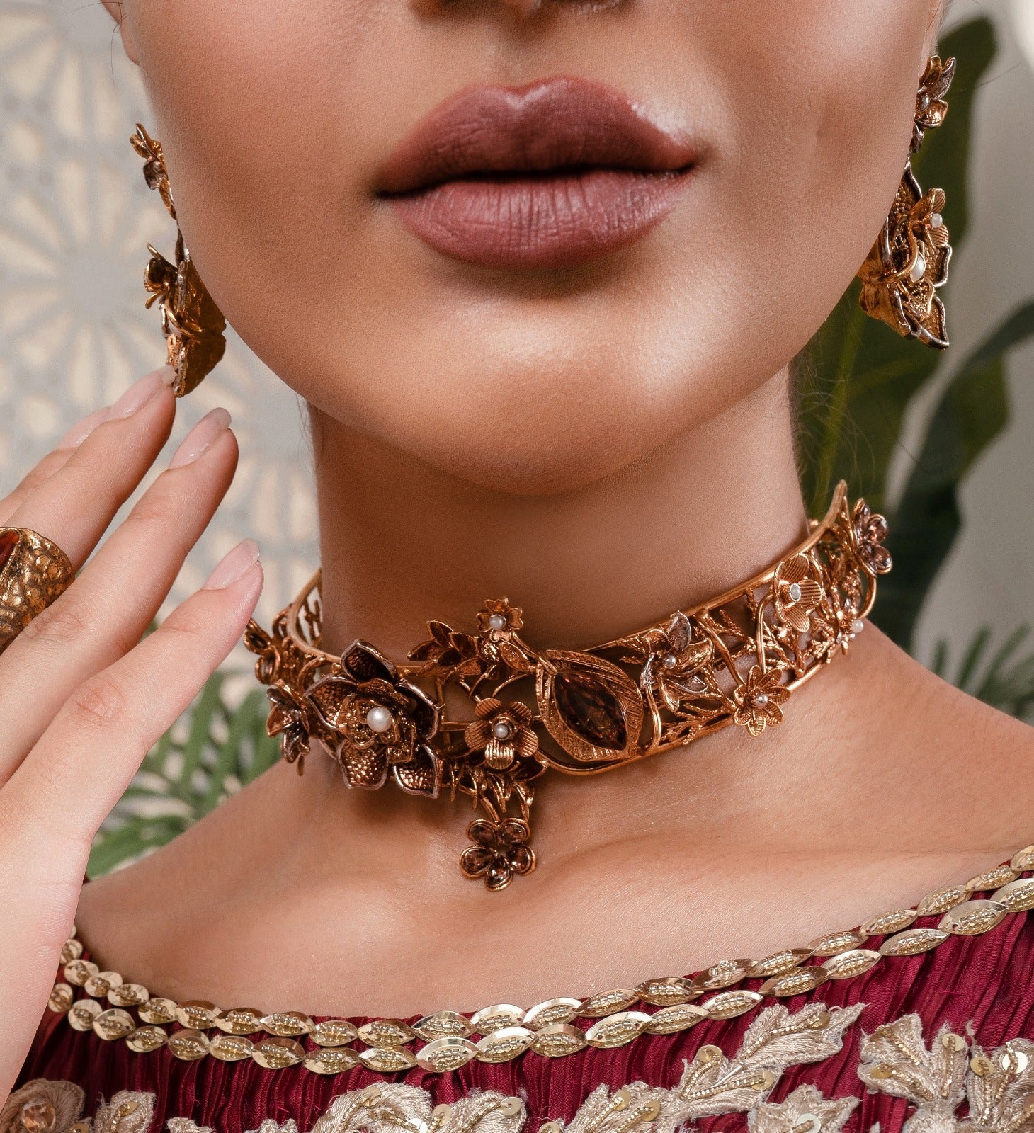 Floral 3D Choker Set