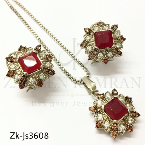 Ruby pendant set