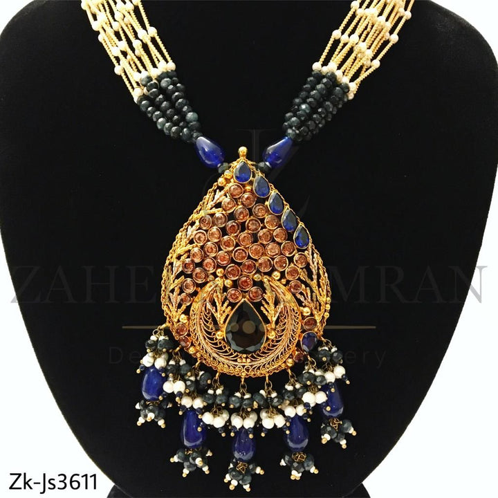 Sapphire vintage mala set