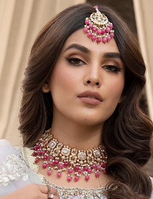 Sheesh polki bridal set