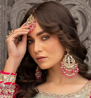 Sheesh polki bridal set