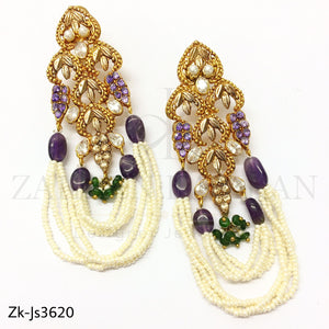 Amethyst pearl layers set
