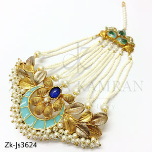 Peacock sapphire bridal set