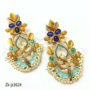 Peacock sapphire bridal set