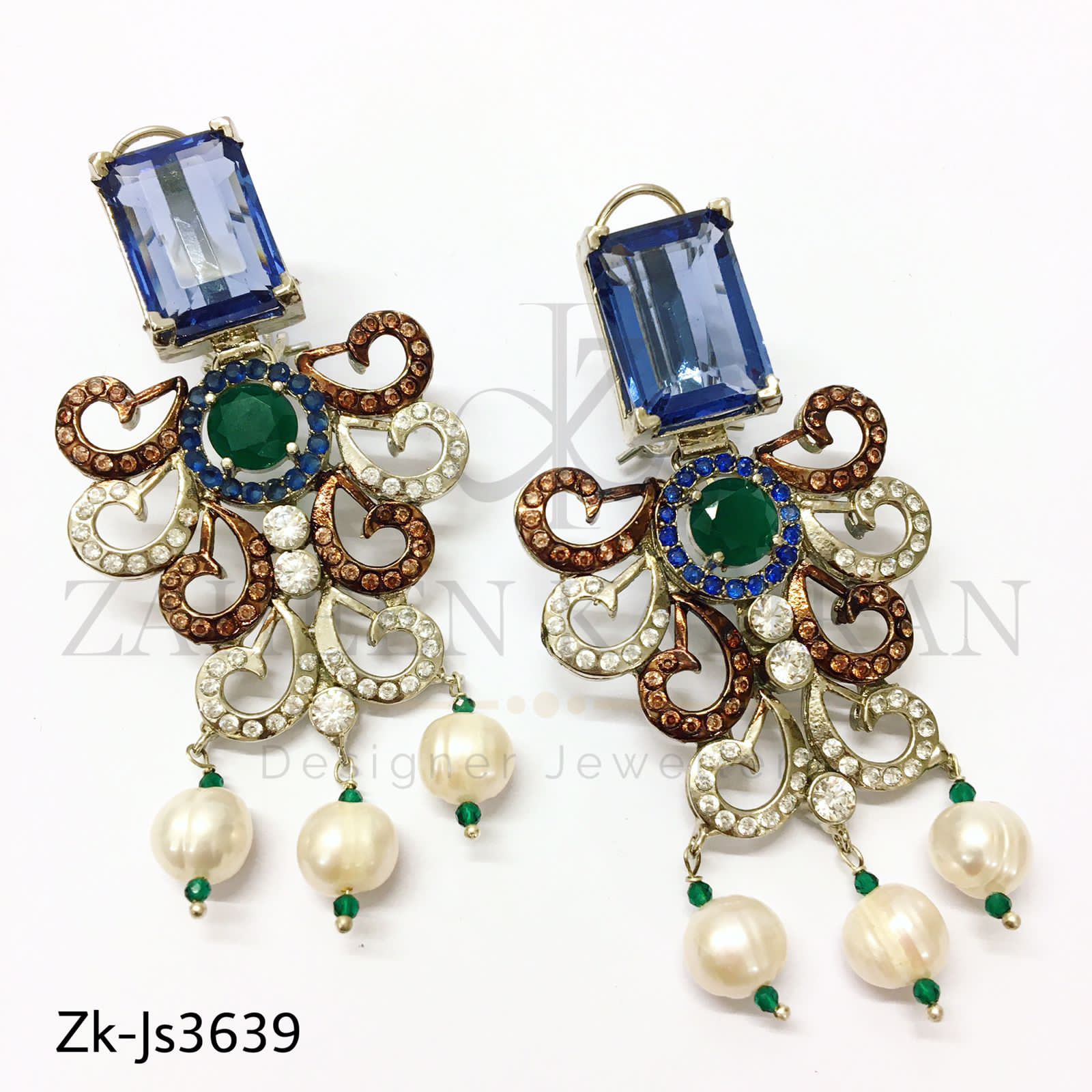Sapphire silver set