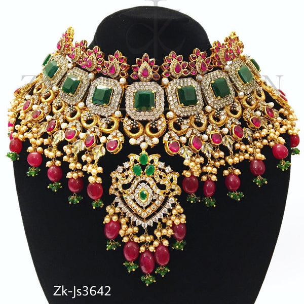 Emerald ruby bridal set