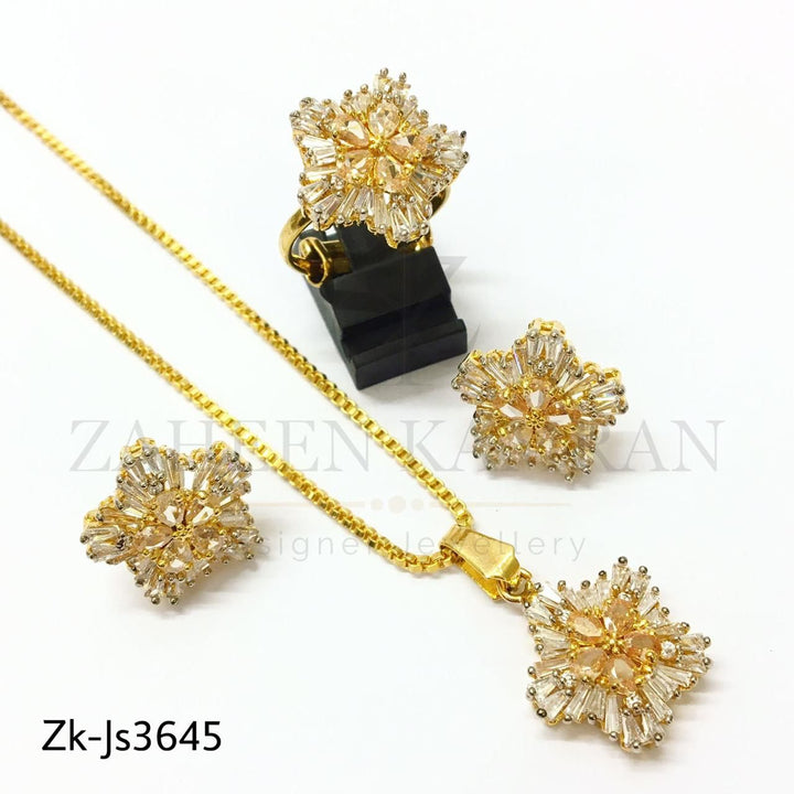 Champagne zircon pendant