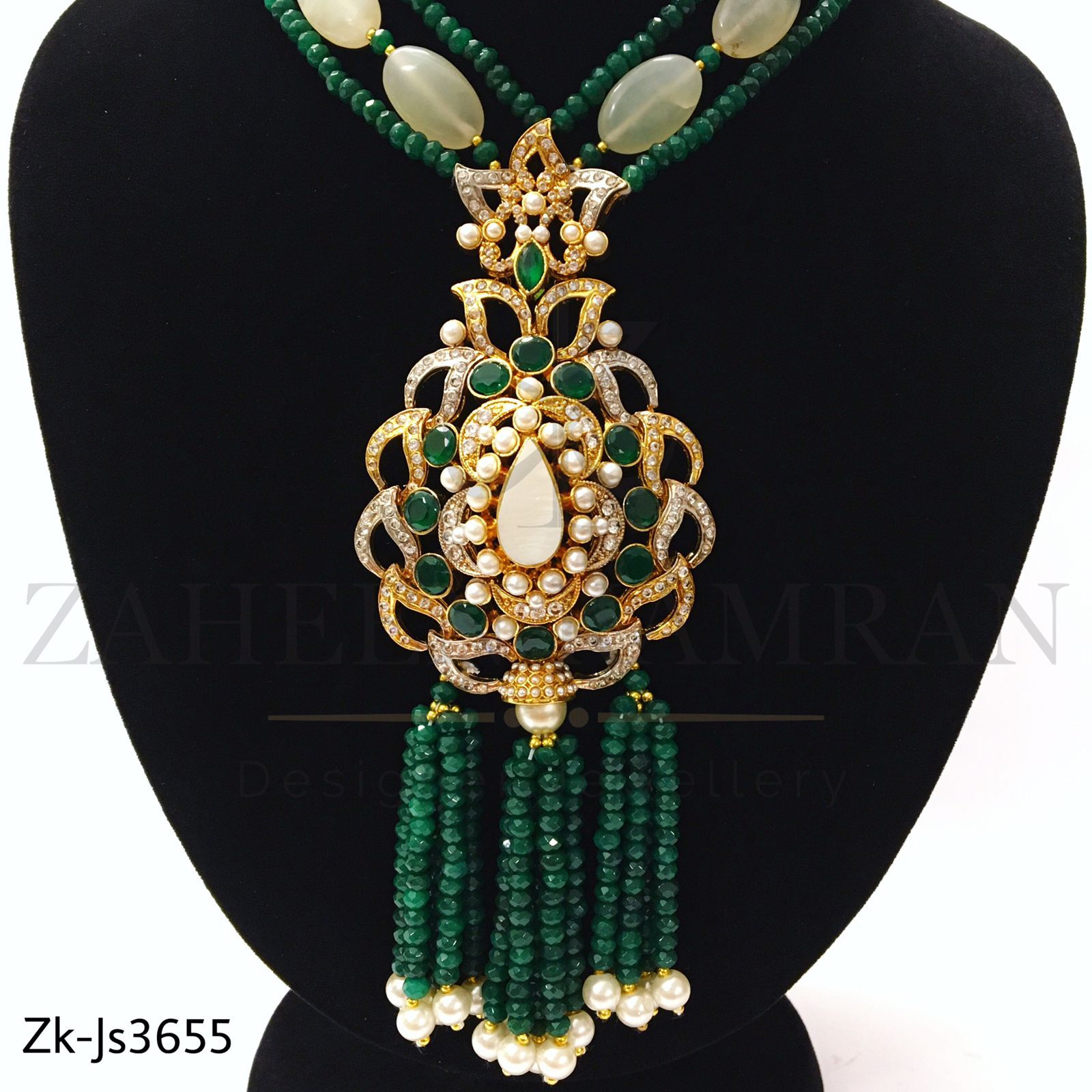 Emerald festive mala set