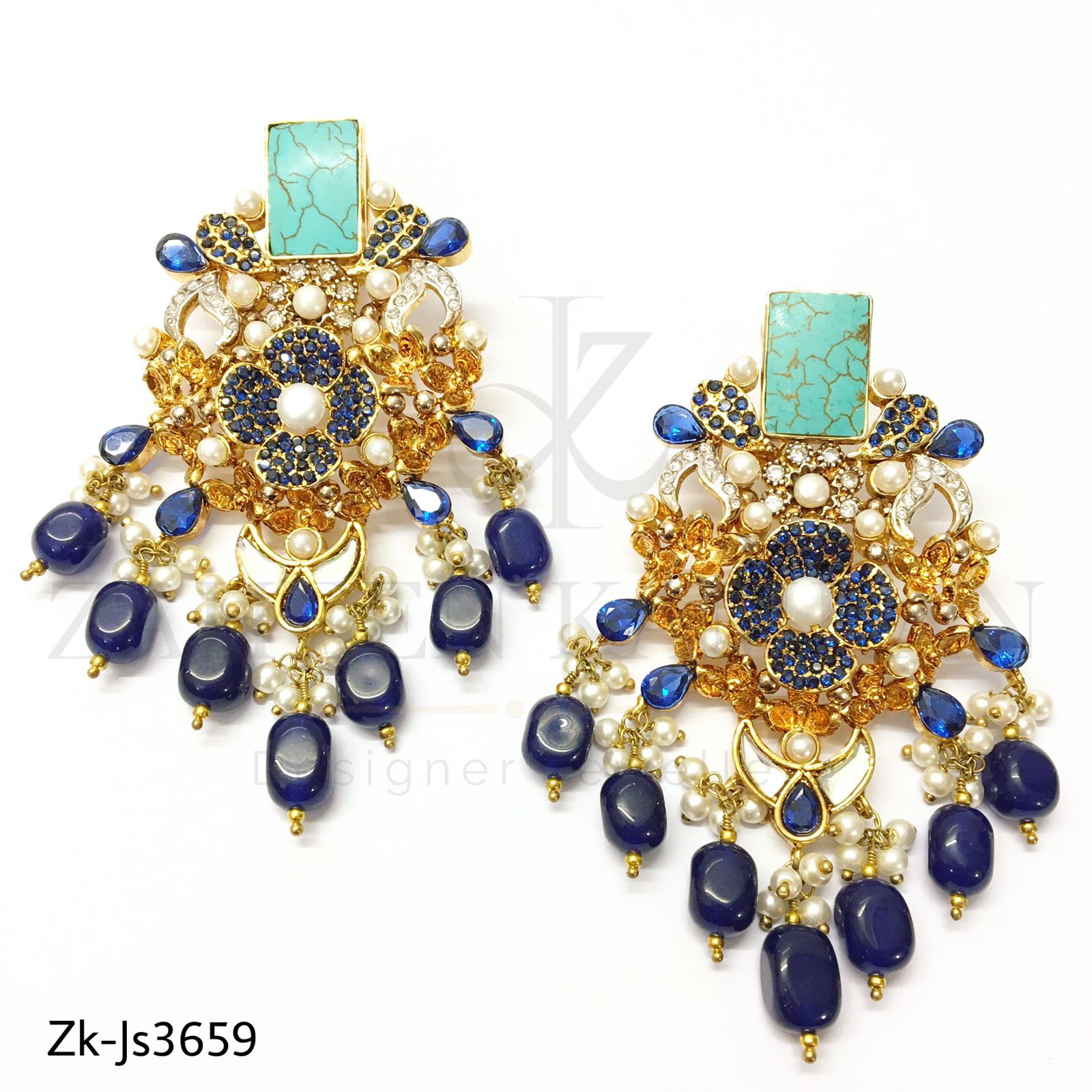 Feroza sapphire mala set