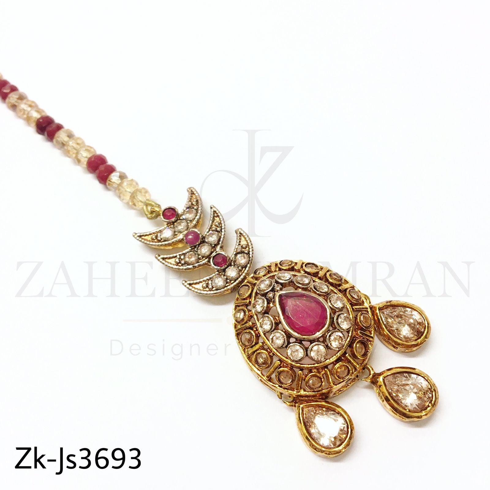 Adorn ruby polki set