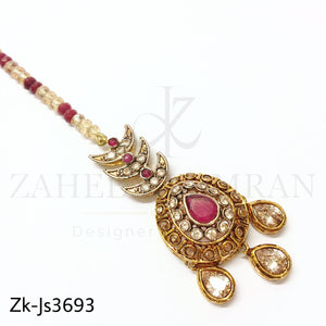 Adorn ruby polki set