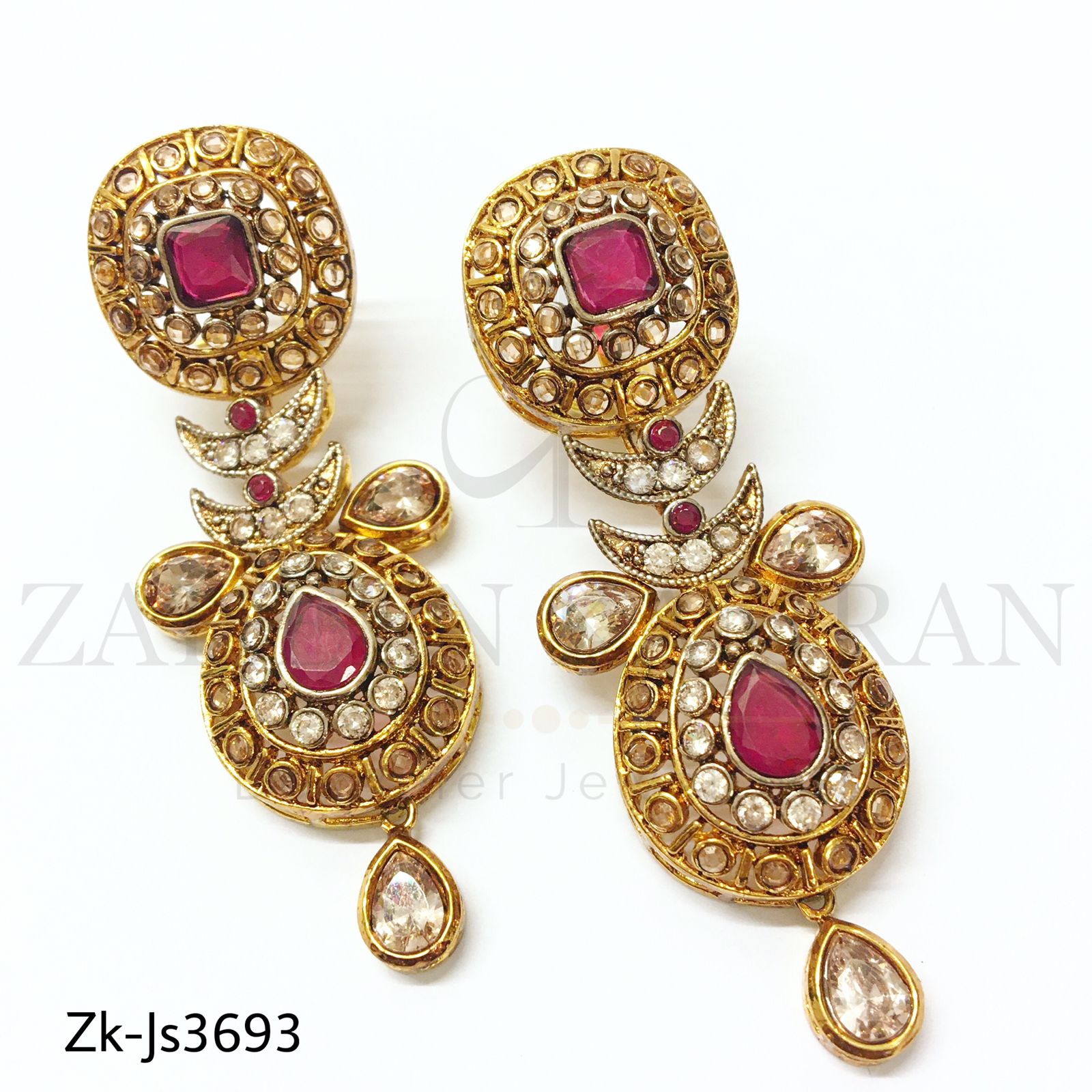 Adorn ruby polki set