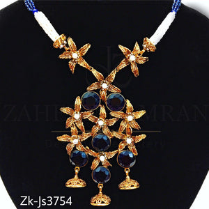 Sapphire star pendant mala