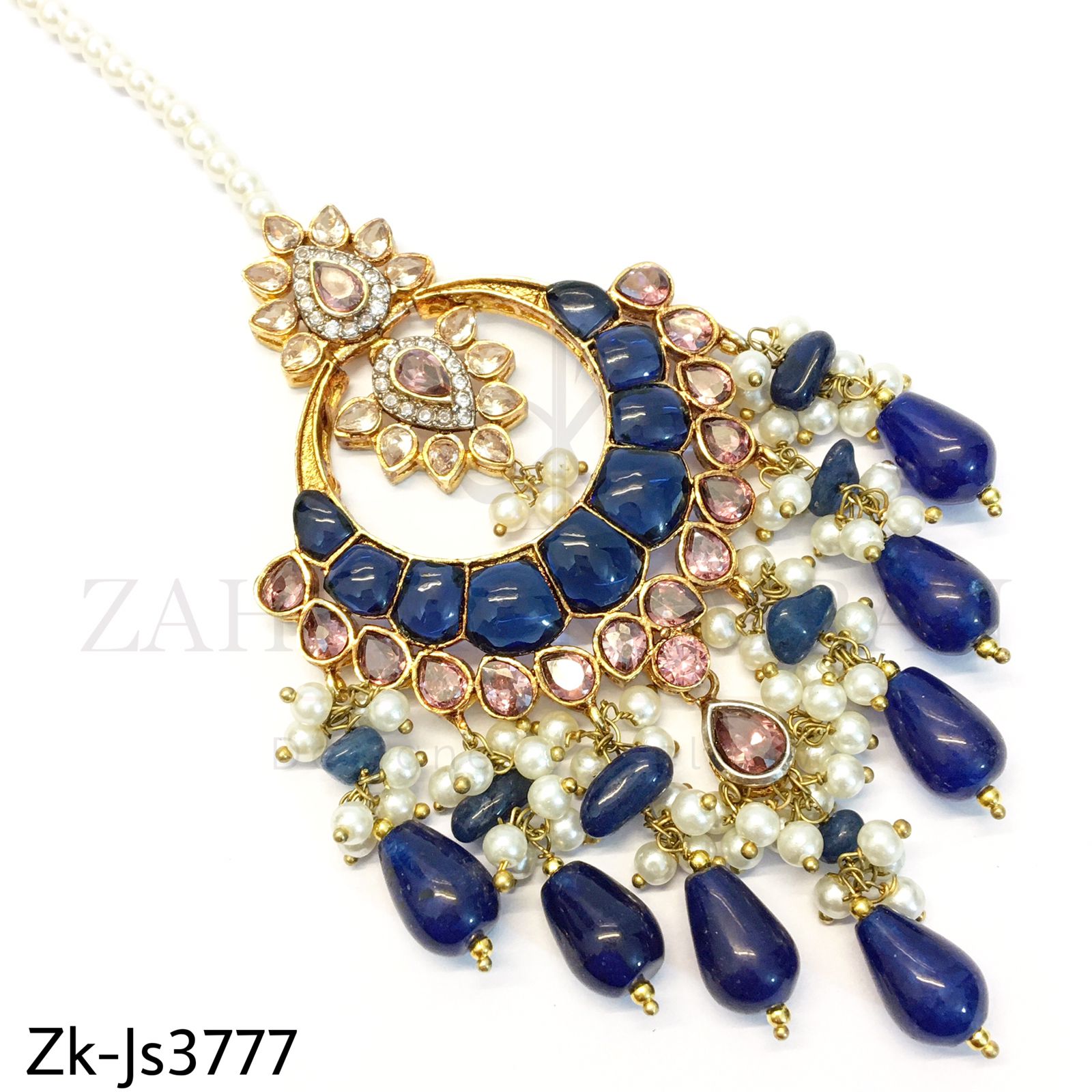 Sapphire bridal necklace set