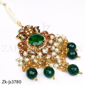 Sparking emerald bridal set