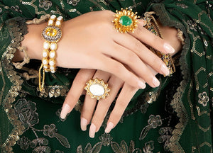 Kundan sleek set