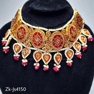 Meenakari polki set.