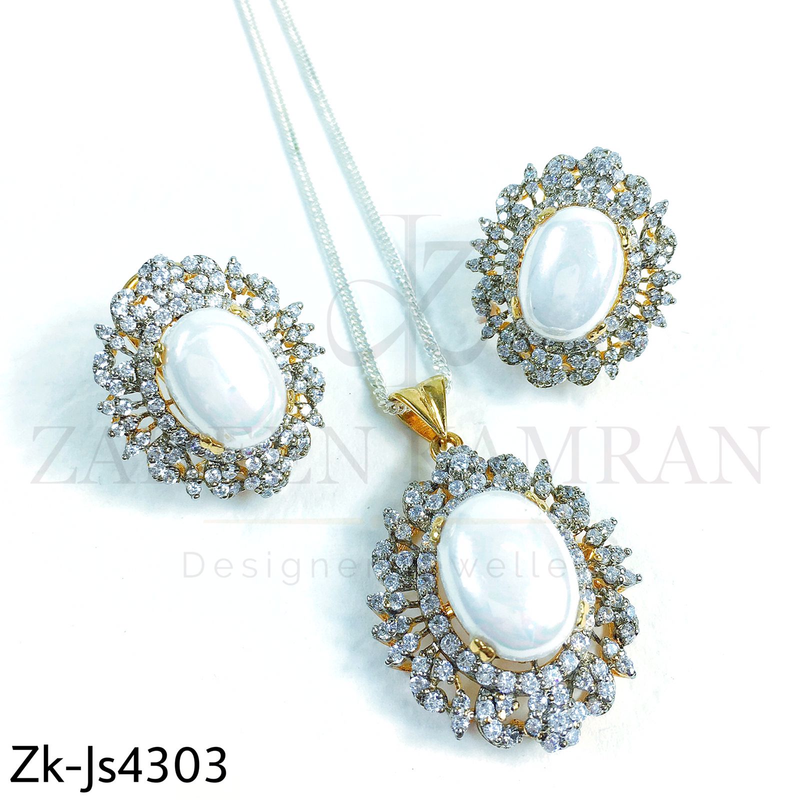 925 Pure silver Ovate set.