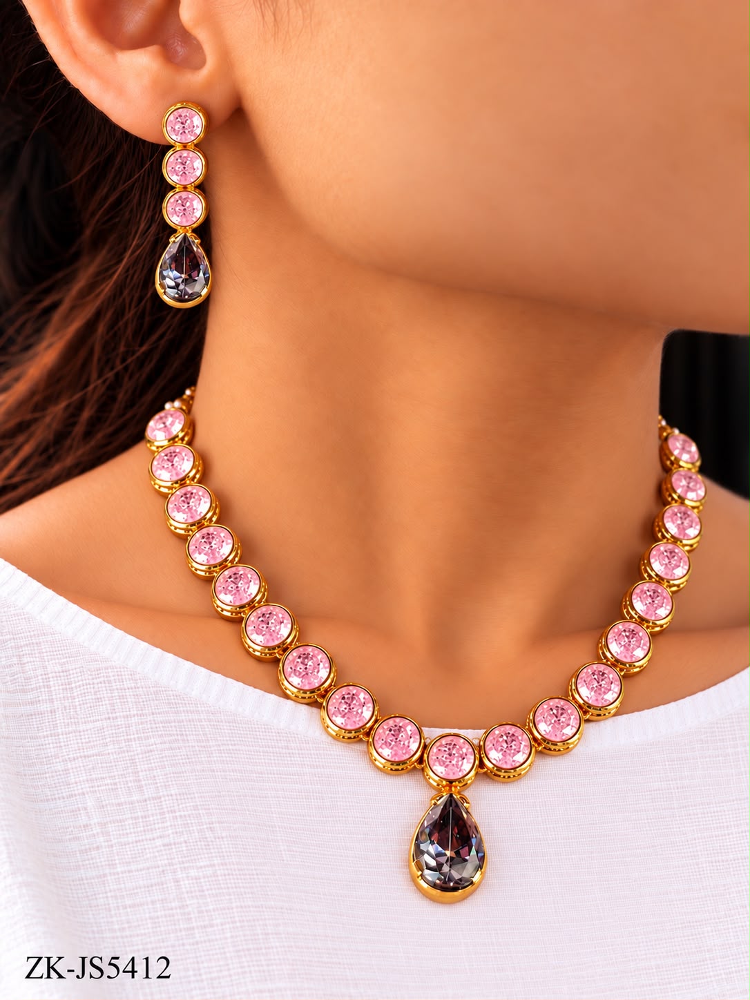 PINK STONES SET