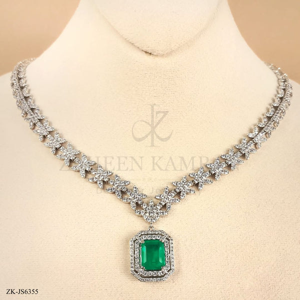 EMERALD MALA SET