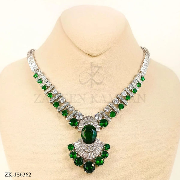 EMERALD SILVER SET