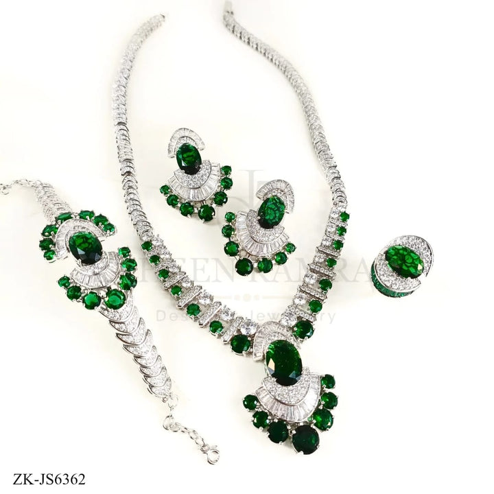 EMERALD SILVER SET