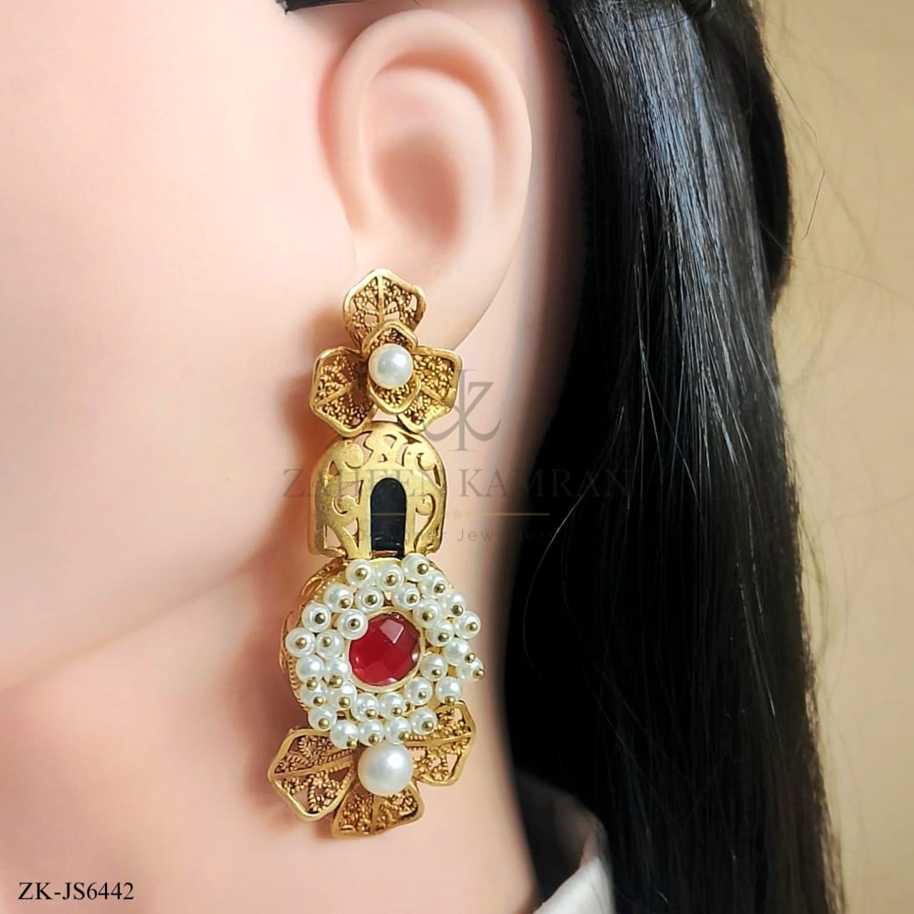 ANTIQUE FLORET EARRINGS