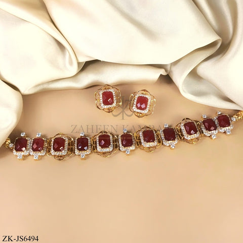 GARNET CHOKER SET