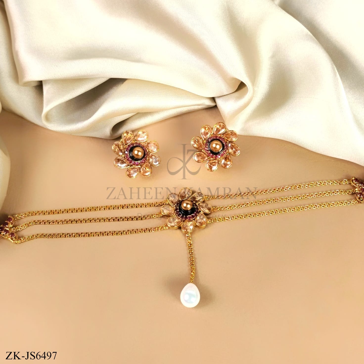 CHAMPAGNE CHOKER SET