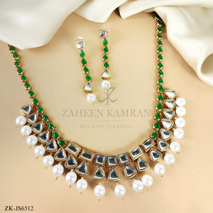 EMERALD KUNDAN SET