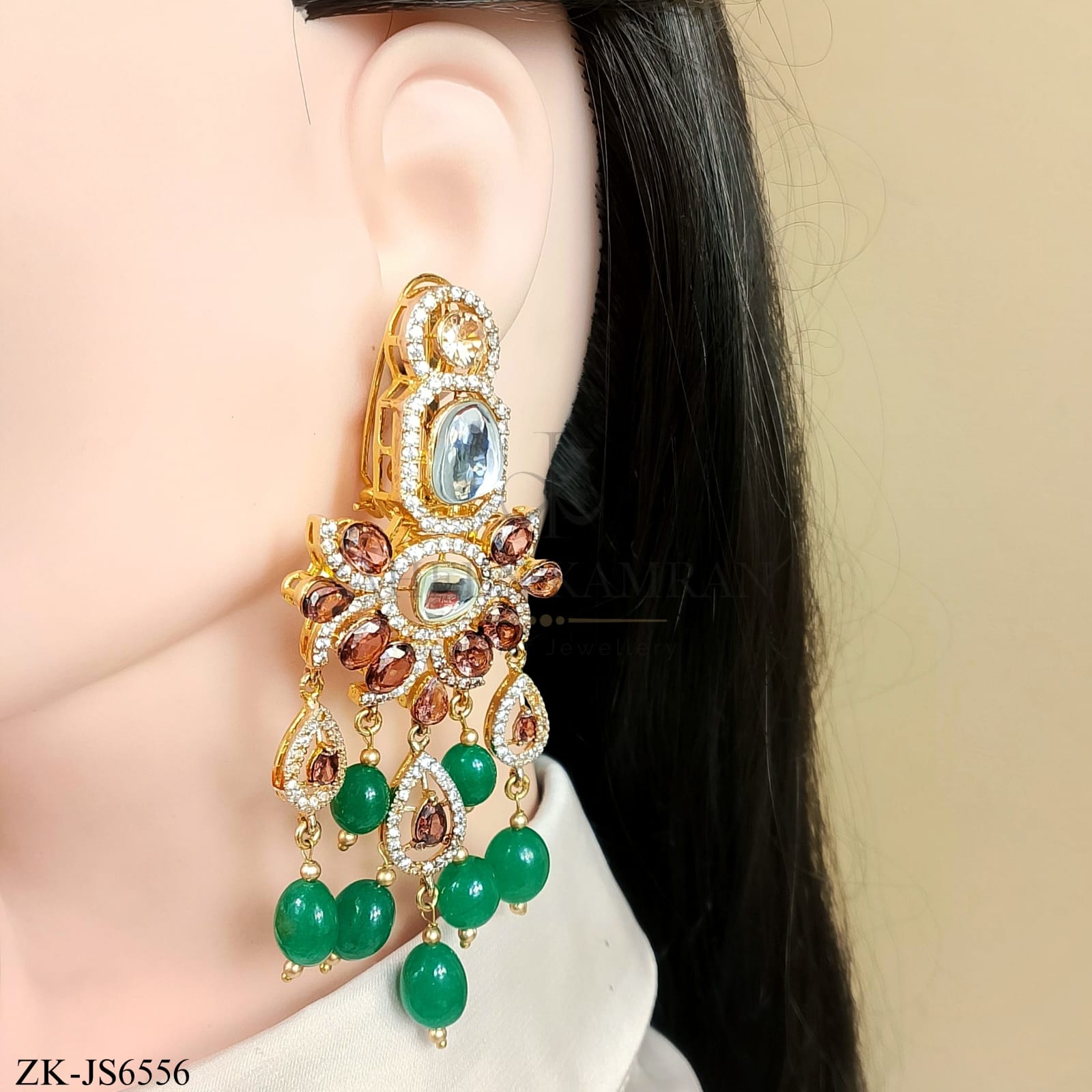 EMERALD KUNDAN SET