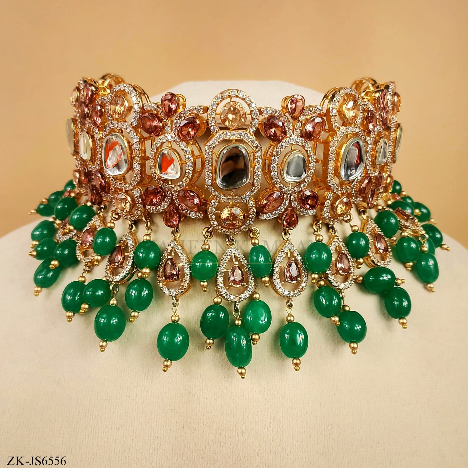EMERALD KUNDAN SET