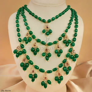 EMERALD KUNDAN SET