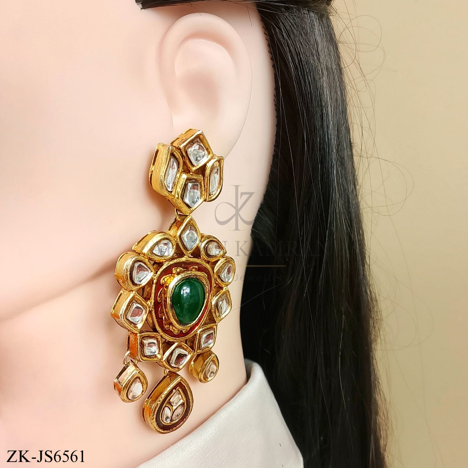 EMERALD KUNDAN SET