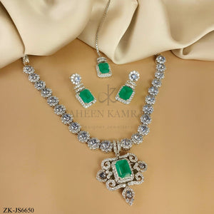 EMERALD SILVER SET