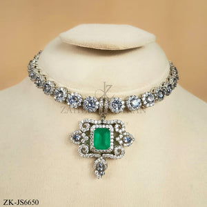 EMERALD SILVER SET